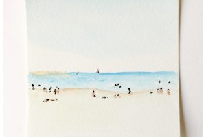 plage, paysage, aquarelle, dessin aquarelle, atelier créatif, technique aquarelle, atelier peinture